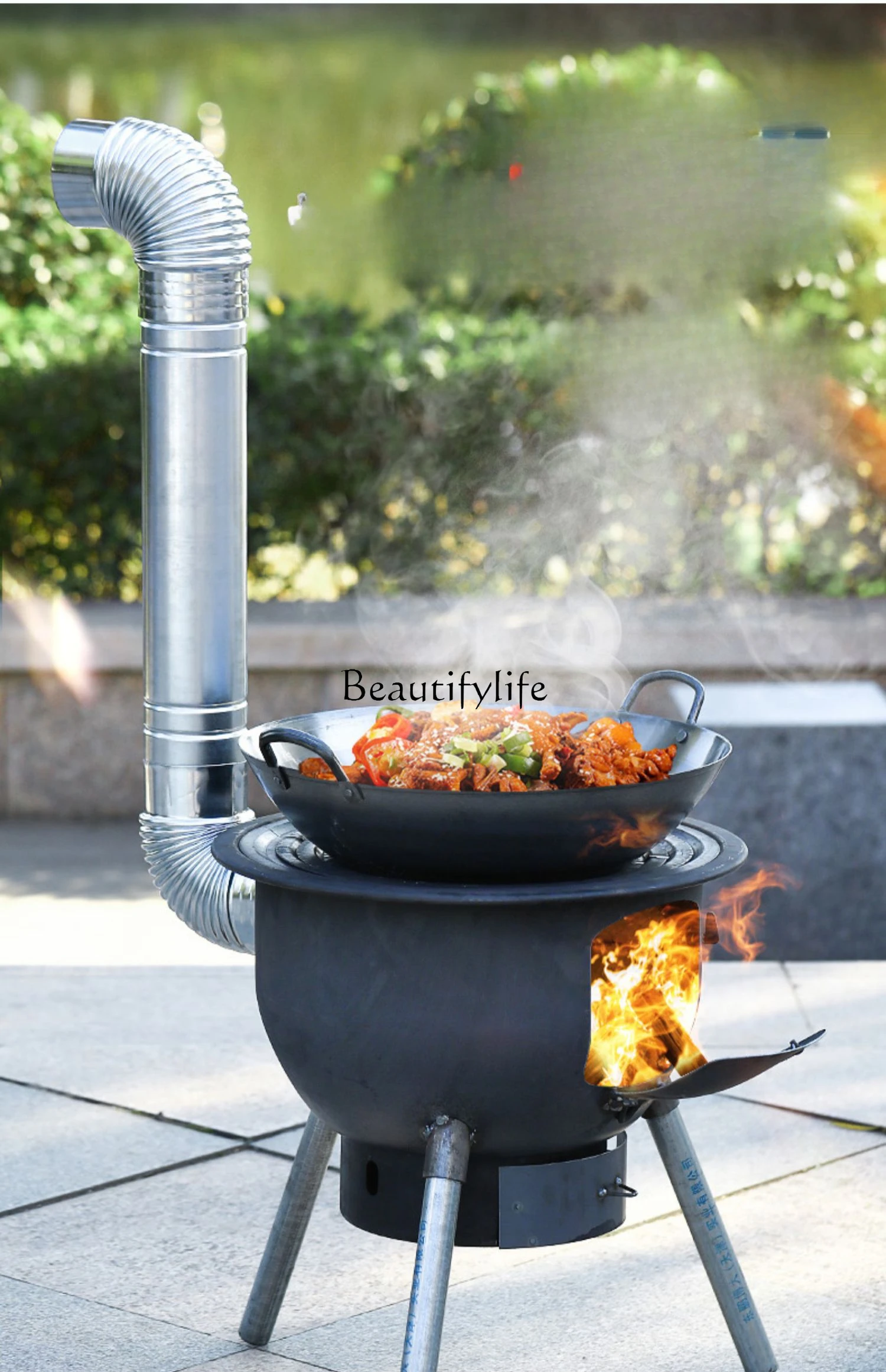 

Firewood Stove Household Outdoor Stove Rural Ground Kettle Stove Outdoor