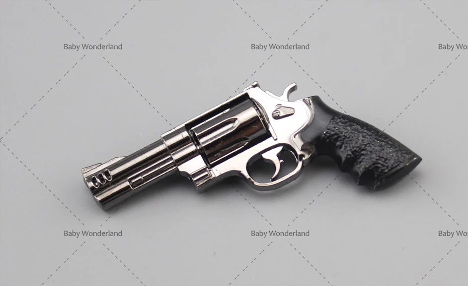 In Stock 1/12 Smith & Wesson Model 3 Mini Soldier Pistol Weapon Model Scene Props Fit 6\'\'Action Figure Body Suitable