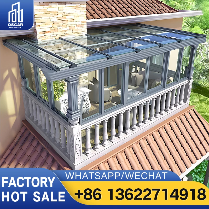 Customizable aluminum sunroom factory direct with various functions for all weather use in USA UK CA AU Europe