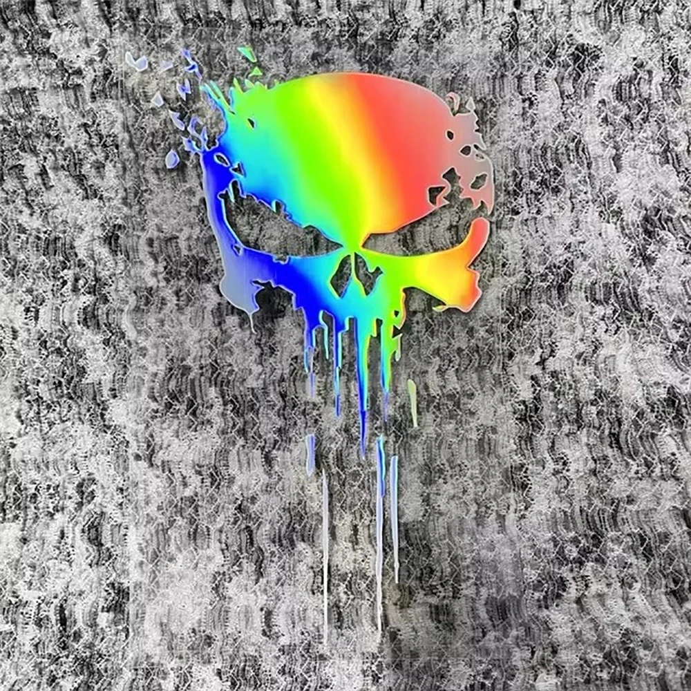 

Blood Skull Motorcycle Decal, Racing Side Panel Decal, Engine Oil Tank Decal, Oil-proof Protective Helmet, Motorcycles Accessory