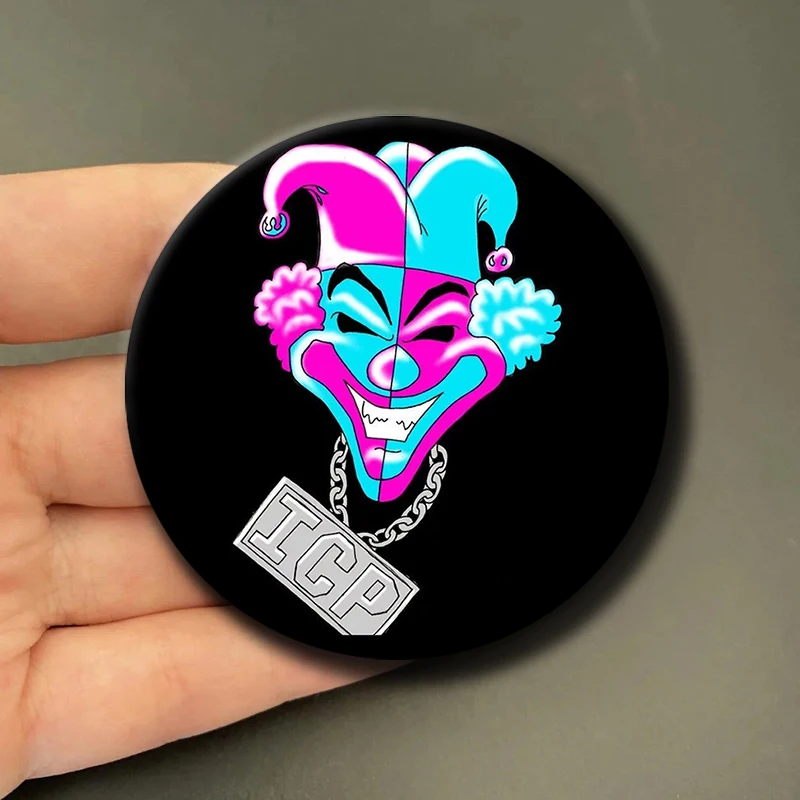ICP Insane Clown Posse Hatchet Man Creative Pins Hip Hop Music Band Juggalo Wicked Tinplate Brooch