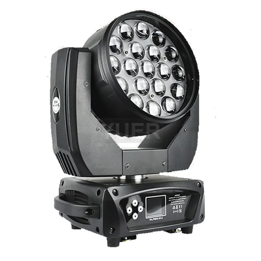 Éclairage de Scène à Tête Mobile, Faisceau RGBW DMX, 19x15W, 2 Pièces/Lot, pour DJ, Spectacle, Bar, Discothèque