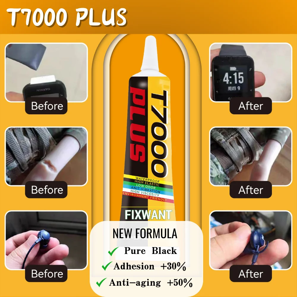 15ML 50ML 110ml Clear B-7000 Glue & Black T7000 PLUS Adhesive Repair Cell Phone Touch Screen B7000 Liquid Jewelry Craft Glue