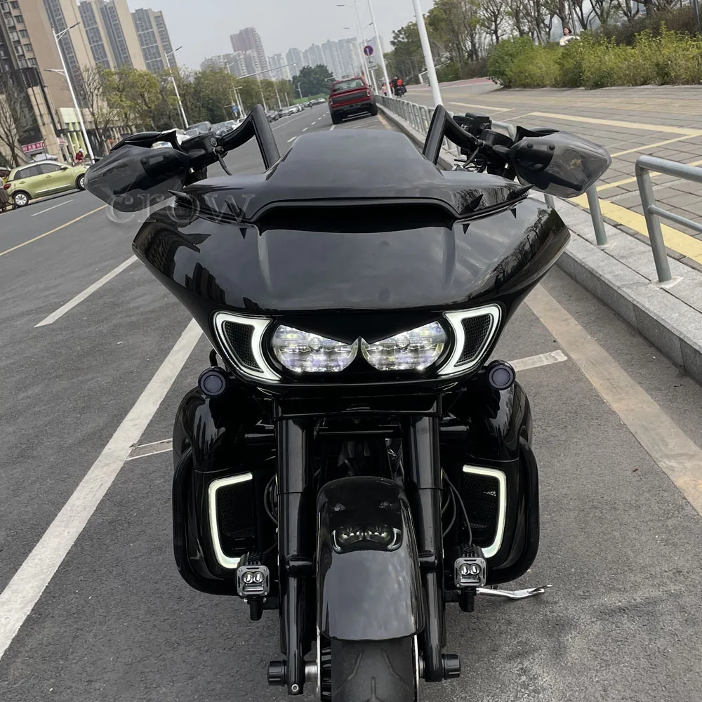 For Harley Touring Street Glide CVO Road Glide Road King 2014-2023 Motorcycle Handguards Shield Hand Guard Protector Windshield