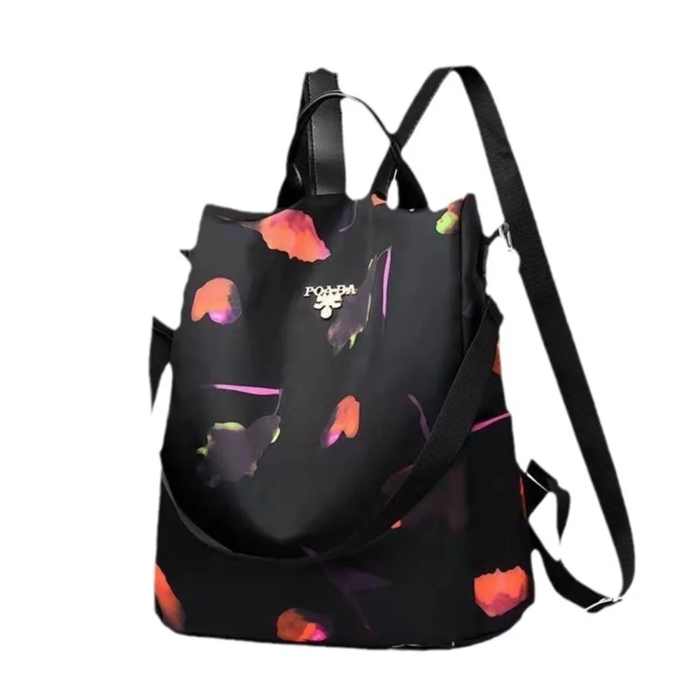 حقيبة ظهر متعددة الوظائف للنساء، بسيطة ومتعددة الاستخدامات، مزدوجة الأغراض، مقاومة للماء ومضادة للسرقة، نايلون ذو سعة كبيرة