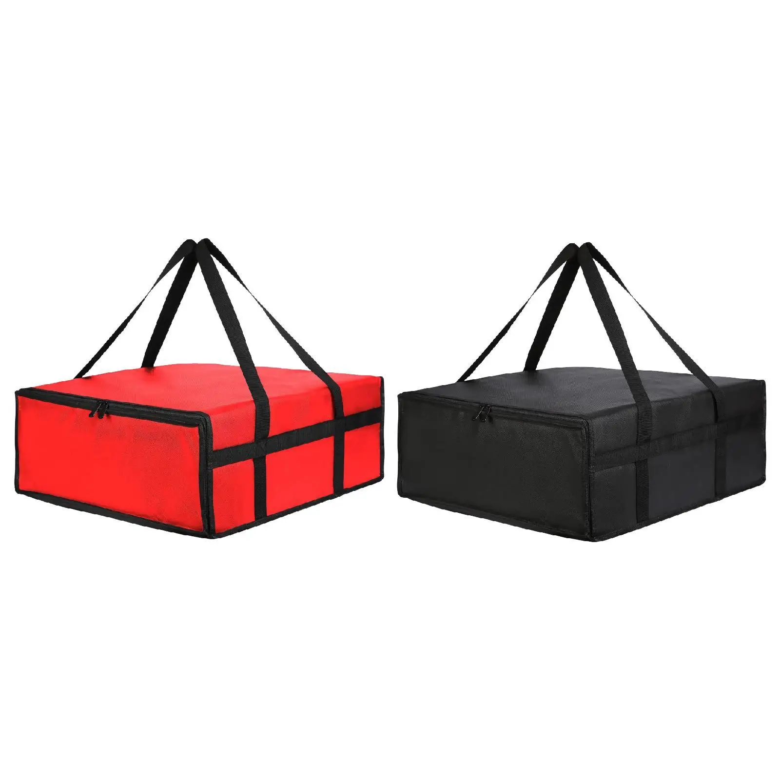 Bolsa transportadora de entrega de pizza con asas para almacenamiento impermeable de gran volumen