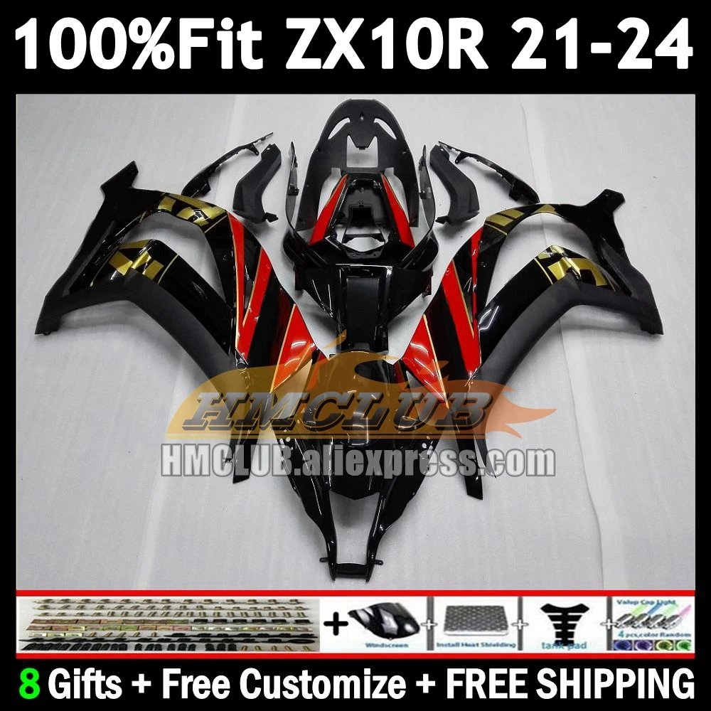 Injection Body For KAWASAKI NINJA red black ZX-10R ZX 10R 10 R 2021 2022 2023 2024 172No.3 ZX1000 ZX10R 21 22 23 24 Fairing