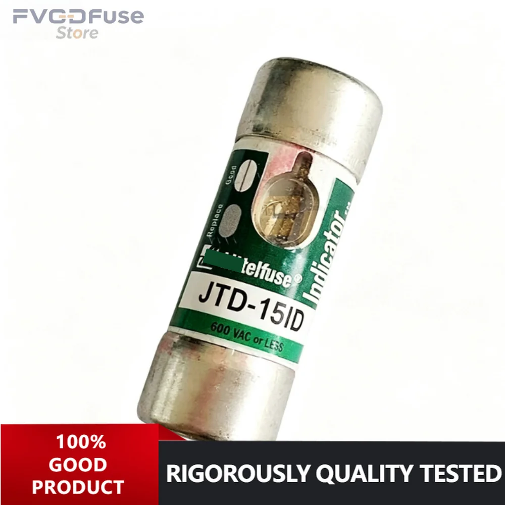 1PCS OEM JTD‑15ID Class J Time‑Delay Indicating Fuse 15A 600VAC Current‑Limiting Industrial Fuse for Motor PLC Protection