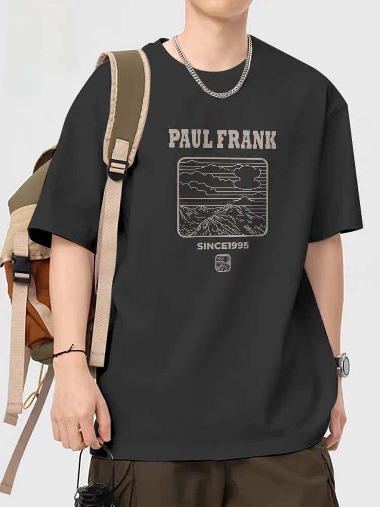 

Heavyweight Pure Cotton ort Sve T-irt Men's American Casual Loose Fit Teenage Printed round Ne Top