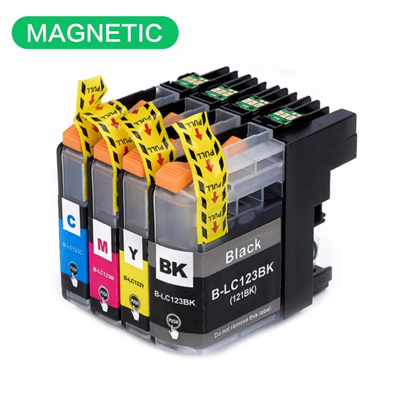 Printer Cartridge LC123 Magnetic LC123 Compatible Ink Cartridges for Brother LC123 mfc-J4510DW MFC-J4610DW MFC-J4410DW J4710DW