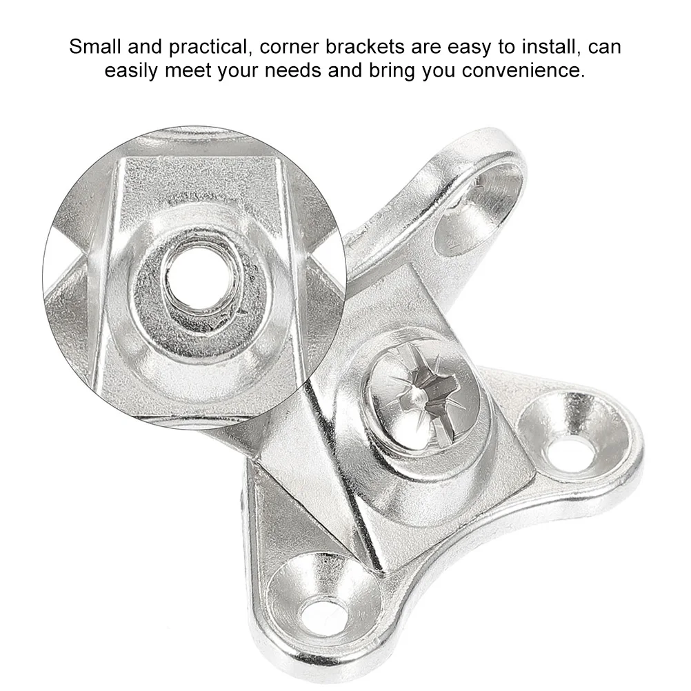 

10pcs Furniture Corner Brackets Zinc Alloy Heavy Duty Connectors For Cabinet Shelf Table Mounting Braces Hardware