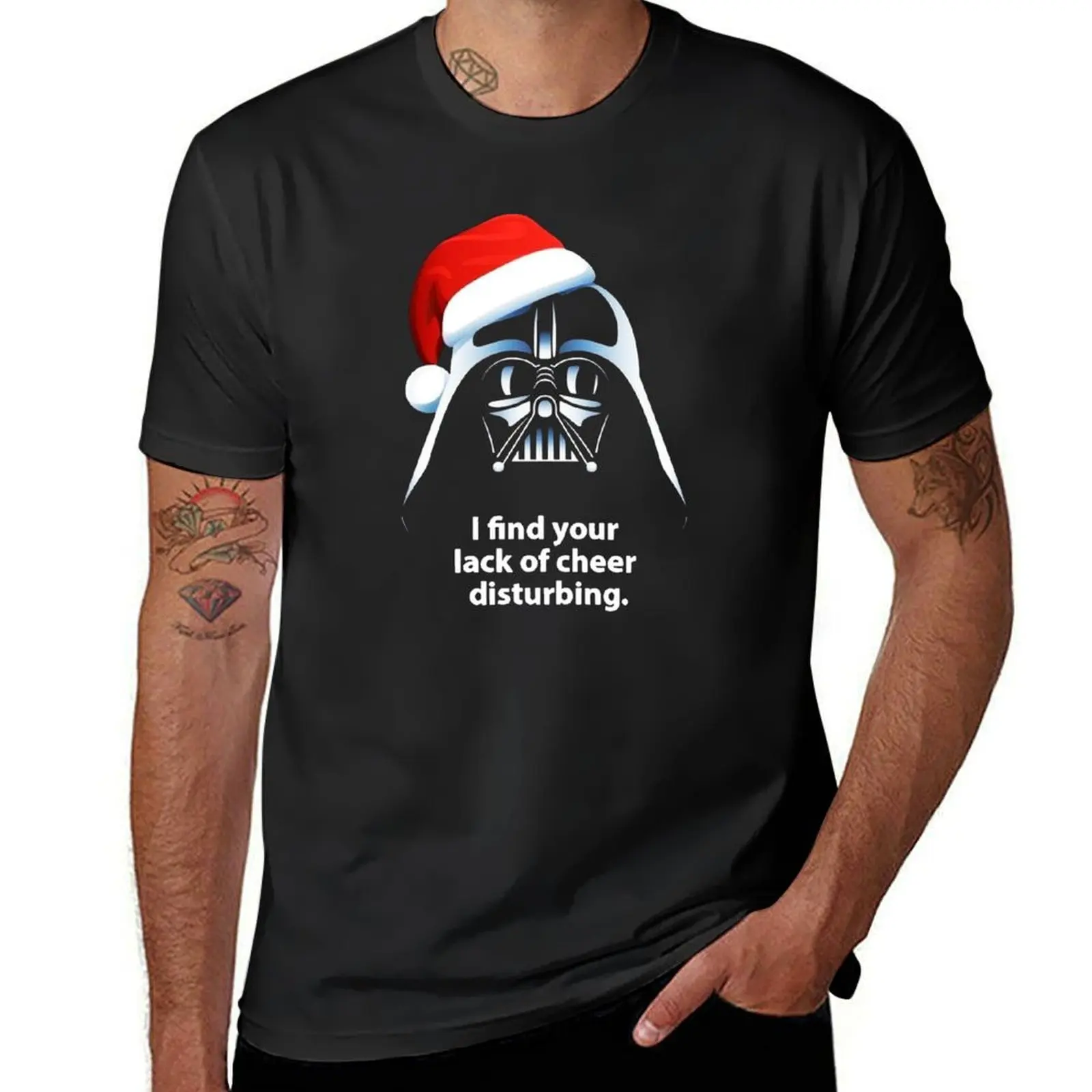 I Find Lack of Cheer Disturbing Christmas T-Shirt funnys boys animal print t shirts for men