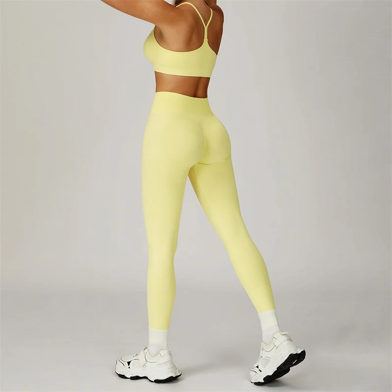 TRY TO BN Conjunto de Yoga sin costuras para mujer, Sujetador deportivo, chándal, Fitness, Legging de cintura alta, entrenamiento, ropa deportiva para correr, ropa de gimnasio