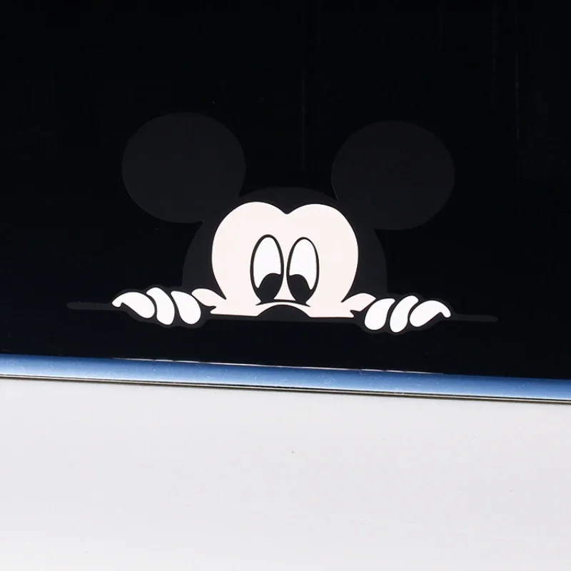 ديزني ميكي ميني Peeking بيرينغ سيارة ملصقا الإبداعية مضحك ملصق حائط من الفينيل‏ ملصق تقليم مقاوم للماء اكسسوارات ديكور سيارة