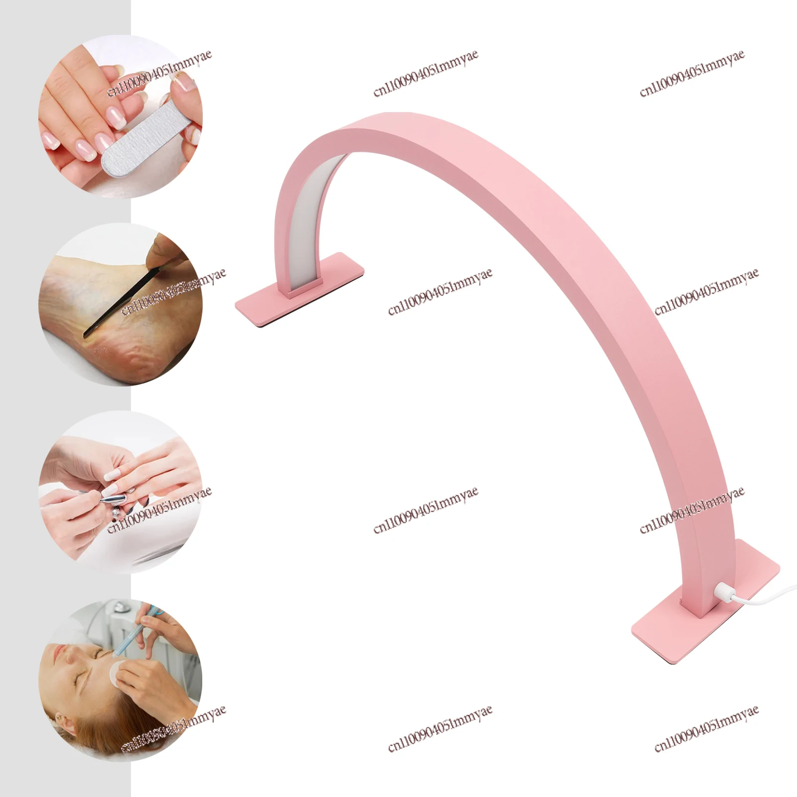 

LED Half Moon Light, Light with Adjust Brightness 3000K‑6000K, Half Moon Desk Lamp for Nail Art Aluminum Alloy, PVC for Nail
