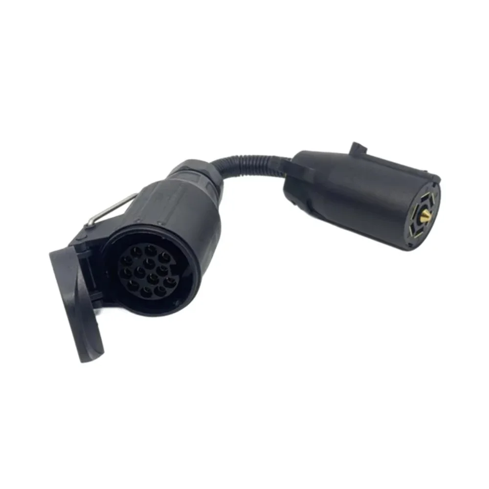 For Car US 7 Pin To Euro 13 Pin Trailer Socket Plug Adapter Connection Cable Spare Accessory