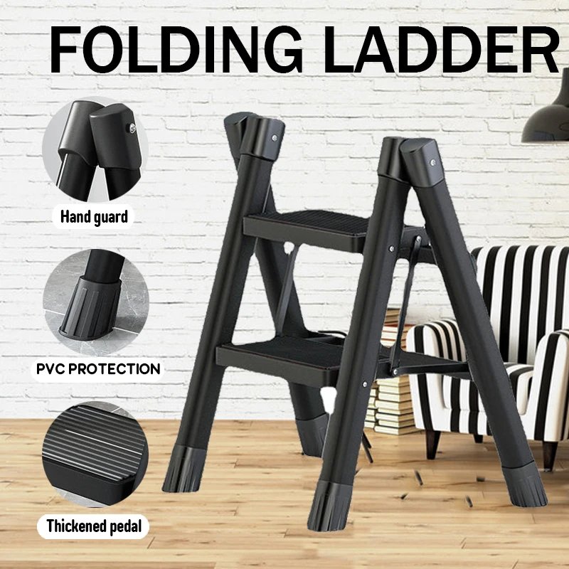 

Lightweight Ladders For Home Carbon Steel Household Folding Ladder 3 Steps Protable Kitchen Stairs Step Stool Ladder chair