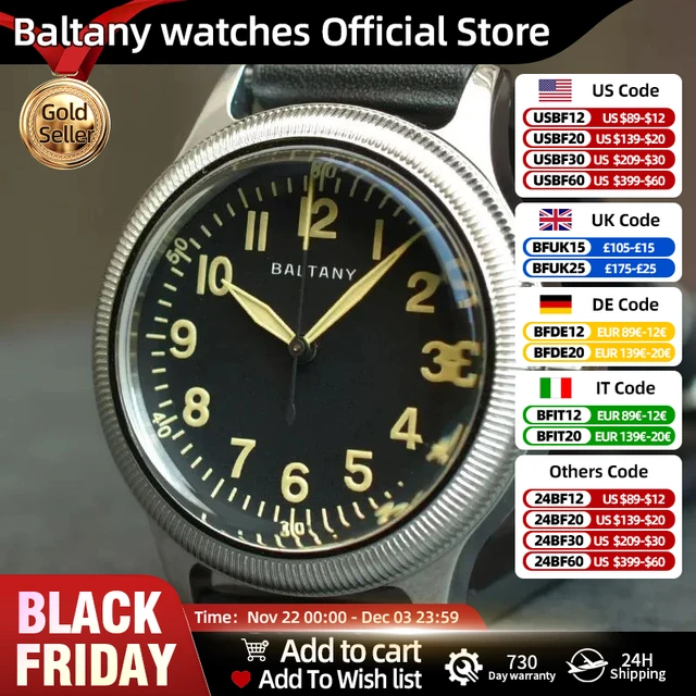 Vintage A11 Military Watch S2031B Sapphire Stainless Steel 100M Waterproof Automatic Mechaincal Men WW2 Retro Homage Watches AliExpress 1511