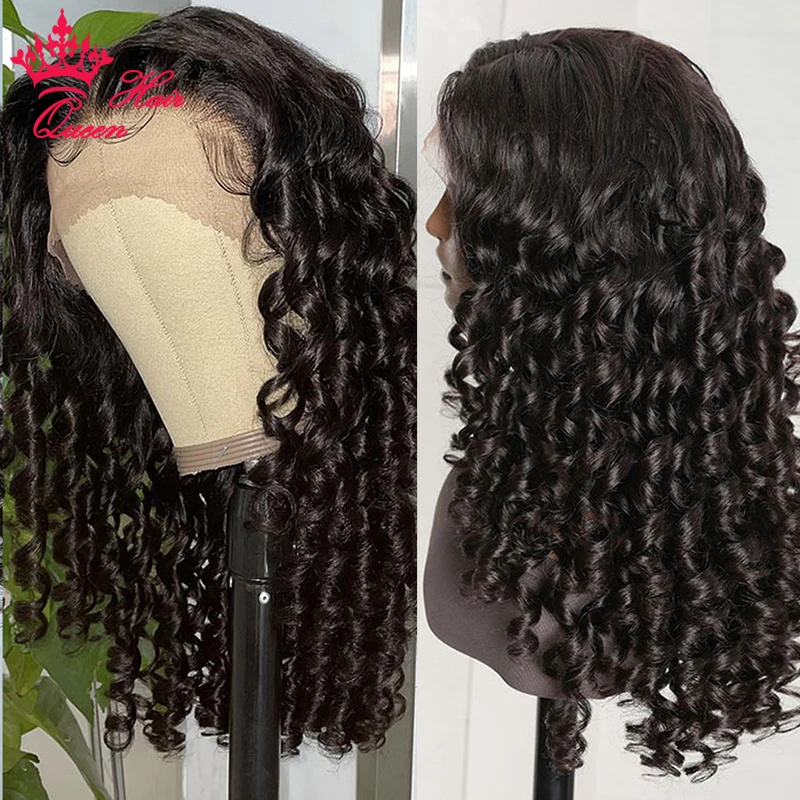 250% Density Funmi Bouncy Curl Wig Virgin Human Raw Hair Closure Wigs 4x4 13x413x6 Lace Front Wig Pre Plucked Curly Wave Wig