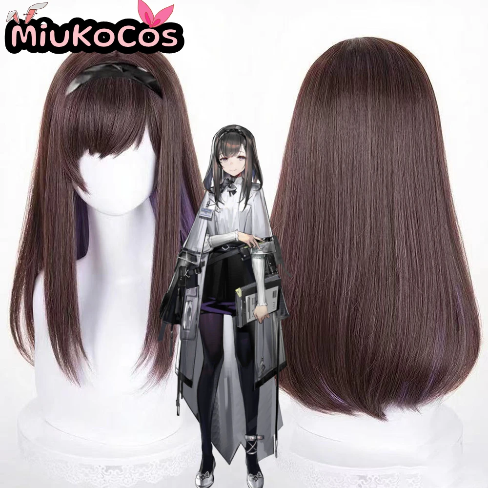 

IN STOCK Priestess Cosplay Wig MiukoCosplay Game Arknights Cosplay Brown Medium Long Hair