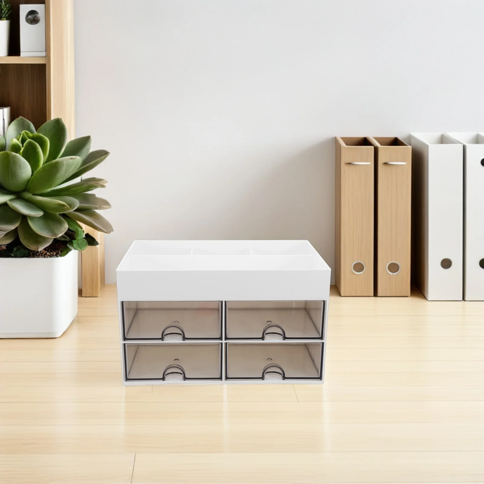 

Multifunctional Plastic Desktop Storage Box Office Desk Organizer Pen Pencil Holder Multi-Compartment Desk Storage Stationery