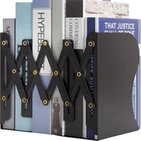 Sujetalibros de escritorio ajustables, soporte para libros, sujetalibros de hierro, arte de escritorio, estante antideslizante, soporte para escuela, papelería, accesorios de oficina