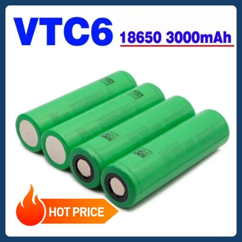 

VTC6 3000mAh Rechargeable Lithium-ion Battery Is Used for Electronic Cigarettes, Toys, Flashlight Tools