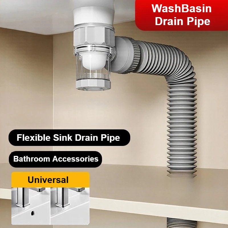 

Basin Deodorant Launch Pipeline Accessories Kitchen Sink Hose Sink Strainer Drain Pipe Plumbing Washbasin Bathroom Accessories