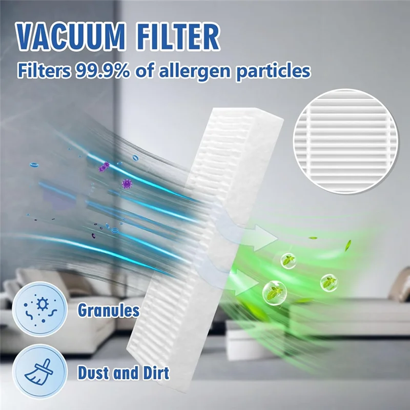 

ABWM-Accessories Kit For Eufy Omni C20 Robot Cleaner Main Side Brushes HEPA Filters Mop Pads Dust Bags