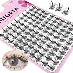 1Box/100 bunches Mink False Eyelashes 3D Natural Russian individual Manga lashes Extension Eyelash cluster Makeup Tool lash ﻿