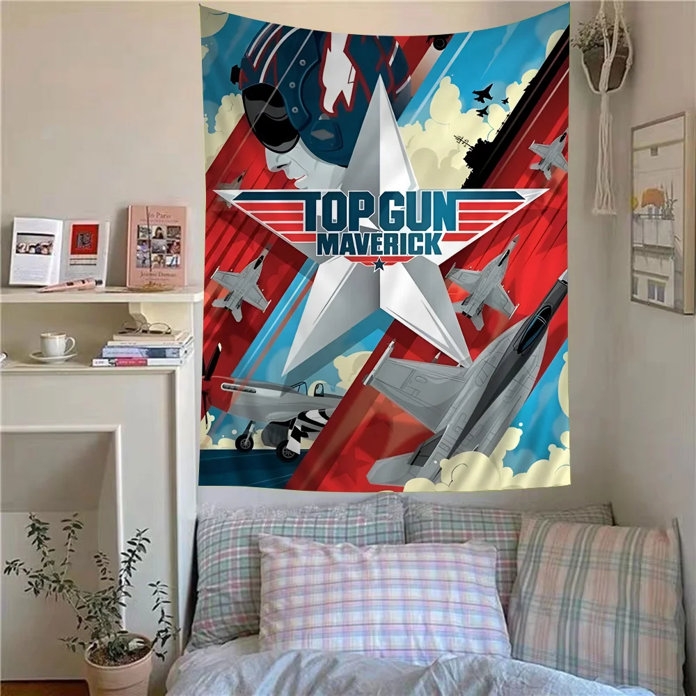 Top Gun Maverick Modern Movie Colorful Tapestry Wall Hanging Hanging Tarot Hippie Wall Rugs Dorm Wall Art Decor