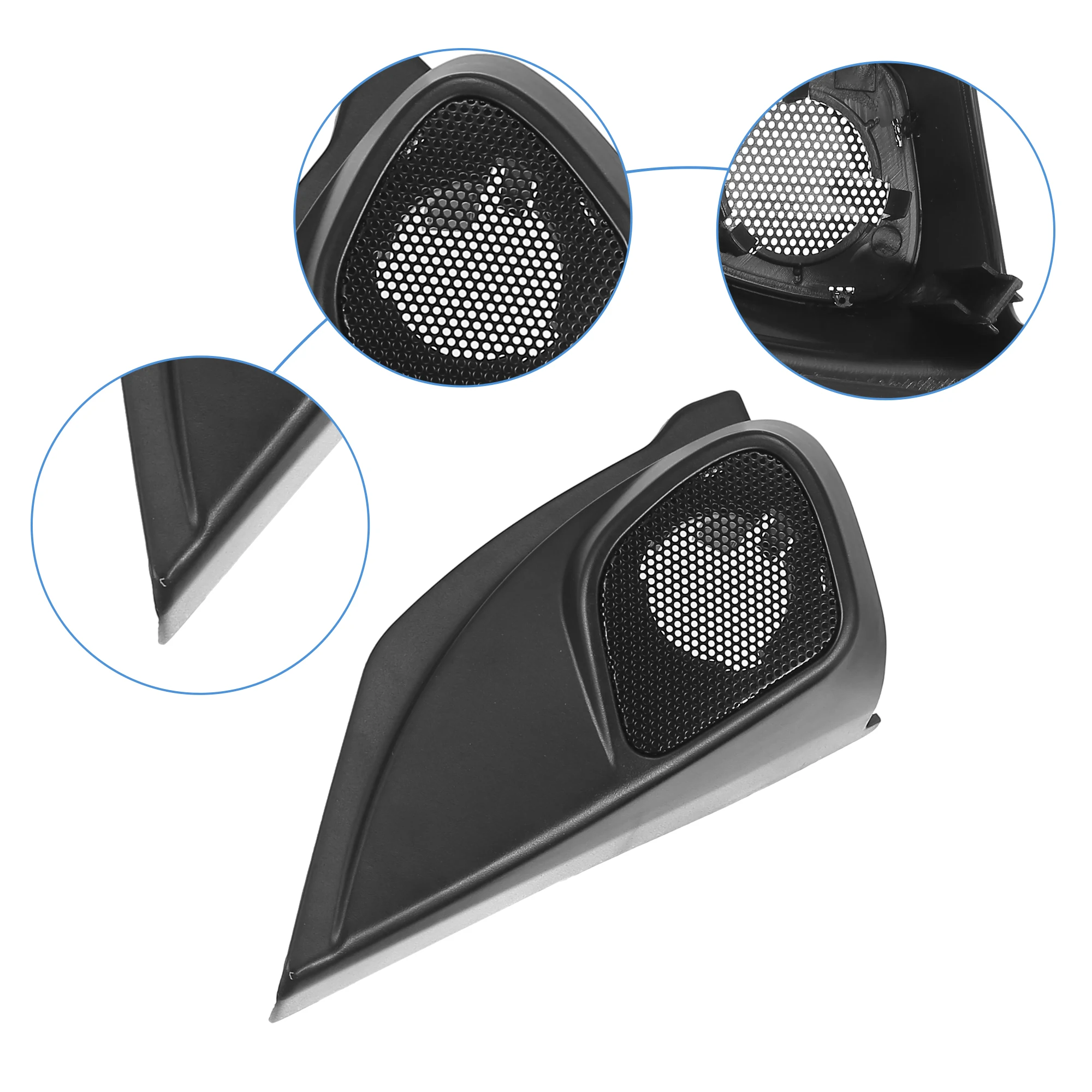 X Autohaux 2PCS Car Door Tweeter Speaker Panel Grille Cover Protector Frame Guard for Honda CRV 2012-2015 Auto Audio Accessories