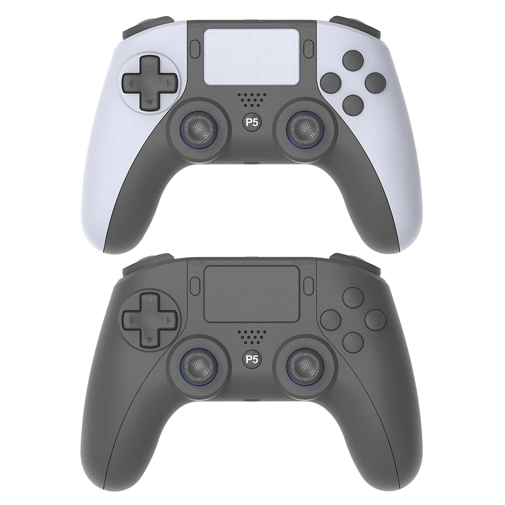وحدة تحكم ألعاب لاسلكية مزدوجة الاهتزاز/6 محاور جيروسكوبية/توربو متوافقة مع بلوتوث 4.0 لوحة ألعاب لجهاز PS5 PS5 Slim PC