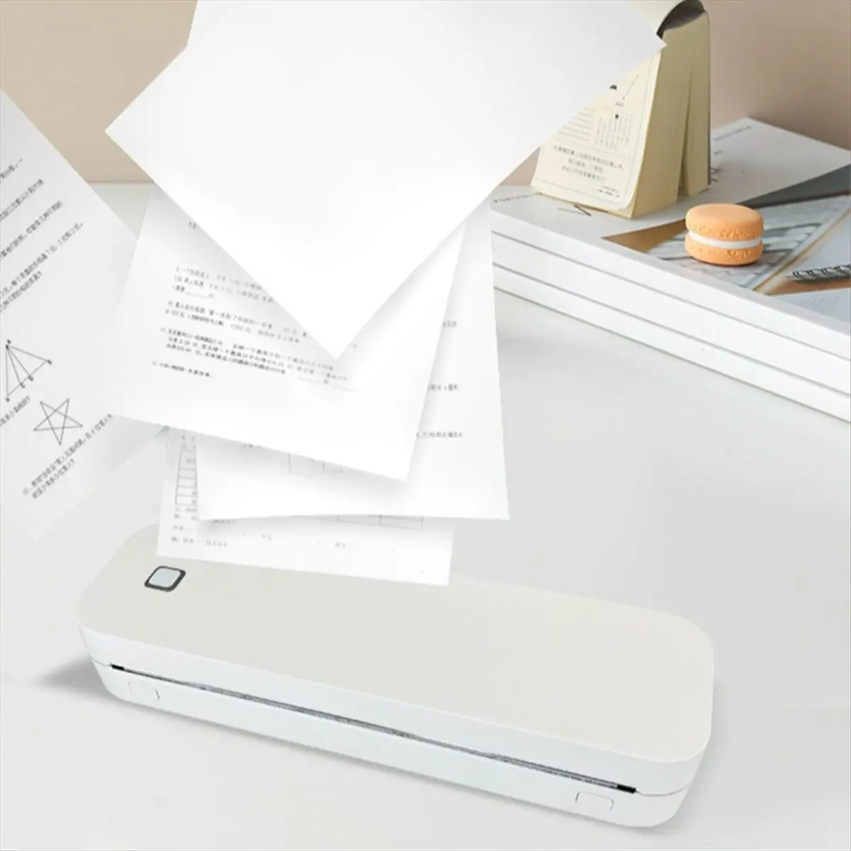 

Довольный термопринтер формата А4, Bluetooth-карманный принтер для фотографий и документов, 203 точек на дюйм, беспроводной бесчернильный термопринтер