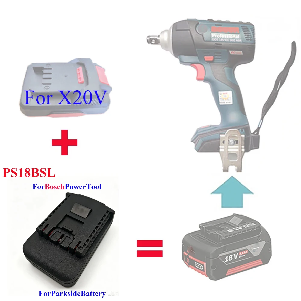 Werkzeugteile für Lidl Parkside Lithium-Ionen-Akku-Adapter für Makita, für DeWalt, für Bosch, für Milwaukee Power Machines, für M18 – Detail 25