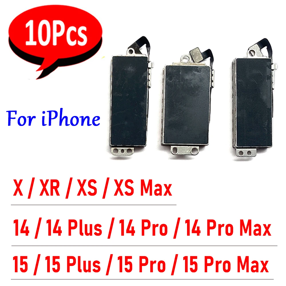 10Pcs，NEW For iPhone X XS Max 14 Plus 15 Pro Max 15 Plus Vibrator Motor Vibration Flex Cable Ribbon Replacement Part