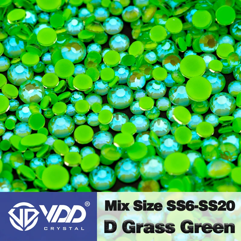 VDD Großhandel Neue Neon Farbe Mix Größe SS6-SS20 Glas Strass Kristall Hohe Qualität Flatback Steine DIY Nail art Dekorationen – Detail 35