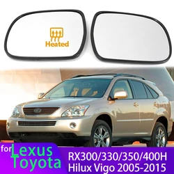 Mirror Heated Side Mirror Glass Rearview Mirror Lens for Lexus RX300 RX330 350 400H 03-08 for Toyota Hilux Vigo 05-15