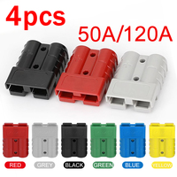 4Pcs/2Pairs Anderson Plug Connector 50A/120A Battery Charging Plug Anderson Connectors Plug High Current