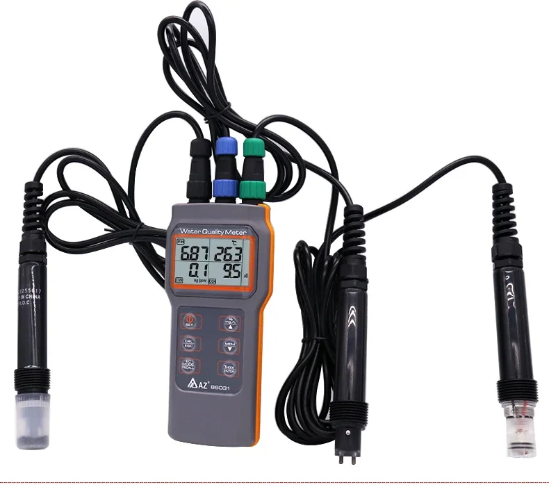 Digital Water Quality Meter Dissolved Oxygen Tester PH Meter Conductivity Salinity Temperature Saltiness Meter