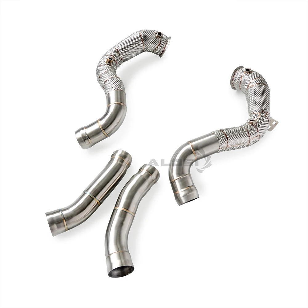 High-flow Exhaust System Power Upgrade for Mercedes Benz C63 COUPE AMG W205 4.0T Stainless Steel Exhaust Downpipe Converter