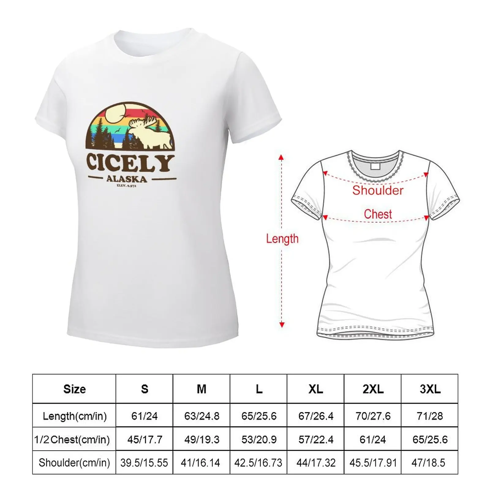 Cicely Alaska T-shirt cute clothes korean fashion summer tops Women's summer blouses 2024