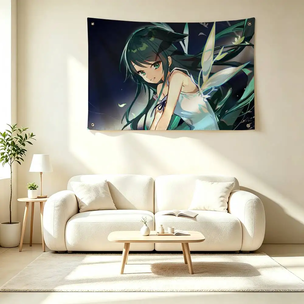 D-Dark Horror Anime The Song of Saya  Flags Wall Hanging Tapestry Outdoor Garage Room Decorative flag Background Blanket