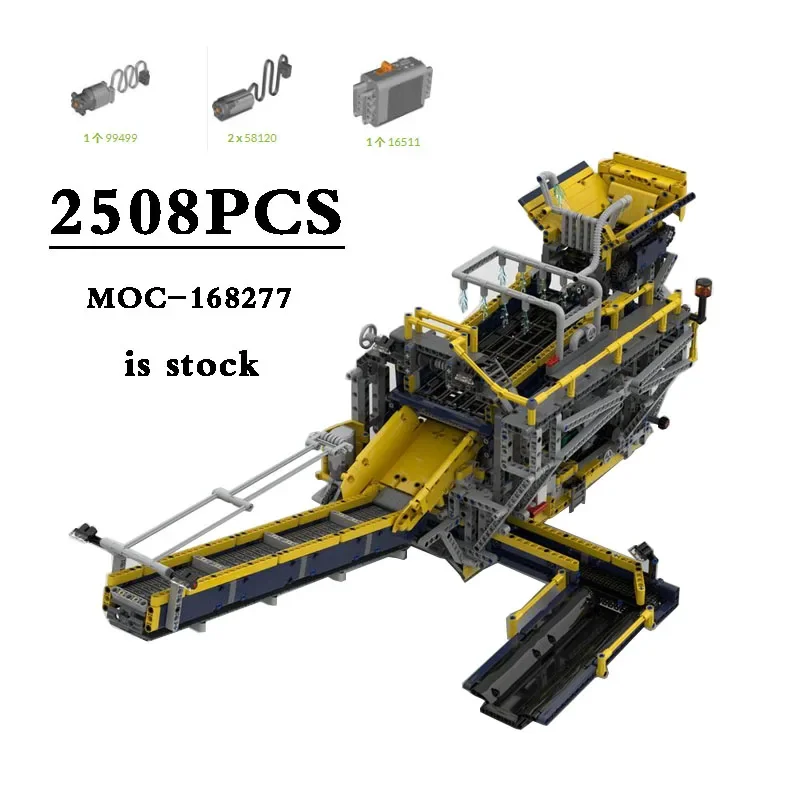 

MOC-168277 MOC-161055 Mobile Hopper Feeder Conveyor Belt Wheel Loader Building Block Toy Model DIY Birthday Gift Christmas Gifts