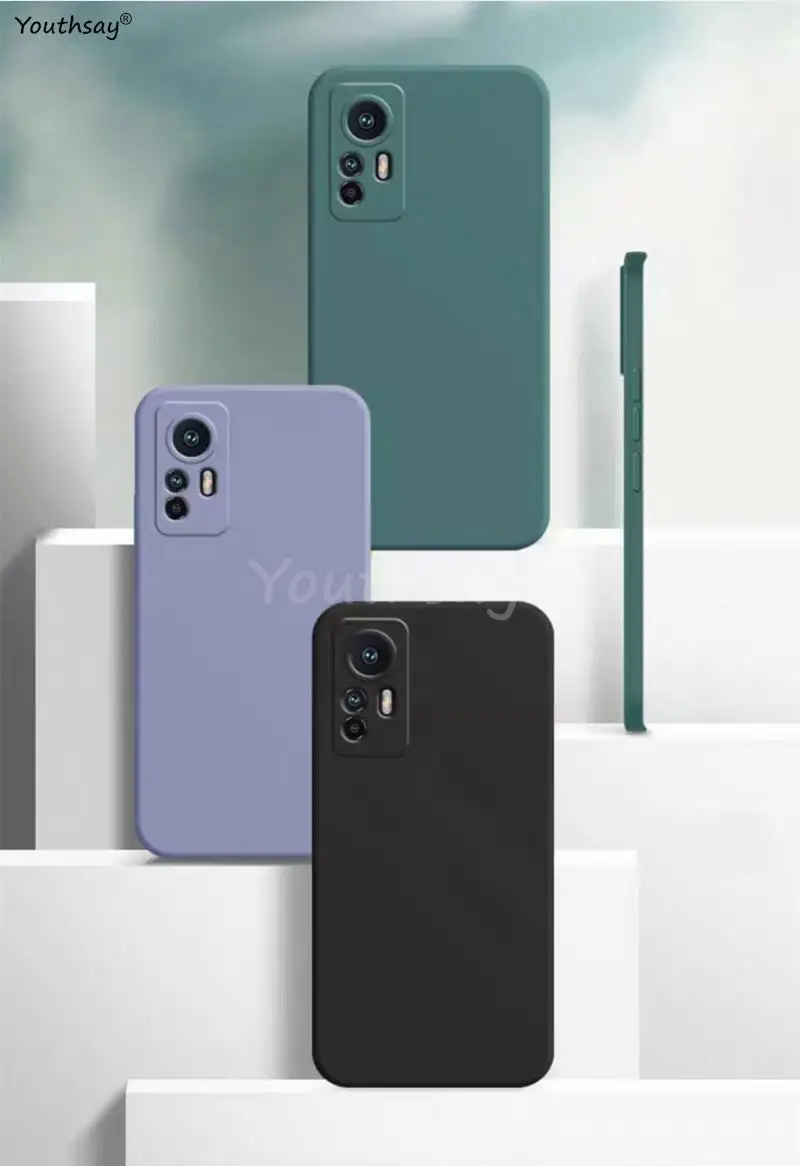 For Xiaomi 12T Pro Case Xiaomi 12T 12 13 13T Pro 12 Lite Cover Funda Coque Soft Original Liquid Silicone Case Xiaomi 12T Pro