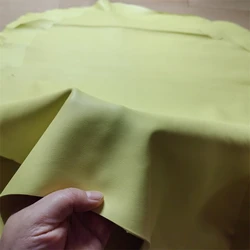 1mm Fluorescent Yellow Soft Sheepskin.First Layer Leather. Real Leather Fabric.Handmade DIY For Leather Clothing.Whole Sheepskin