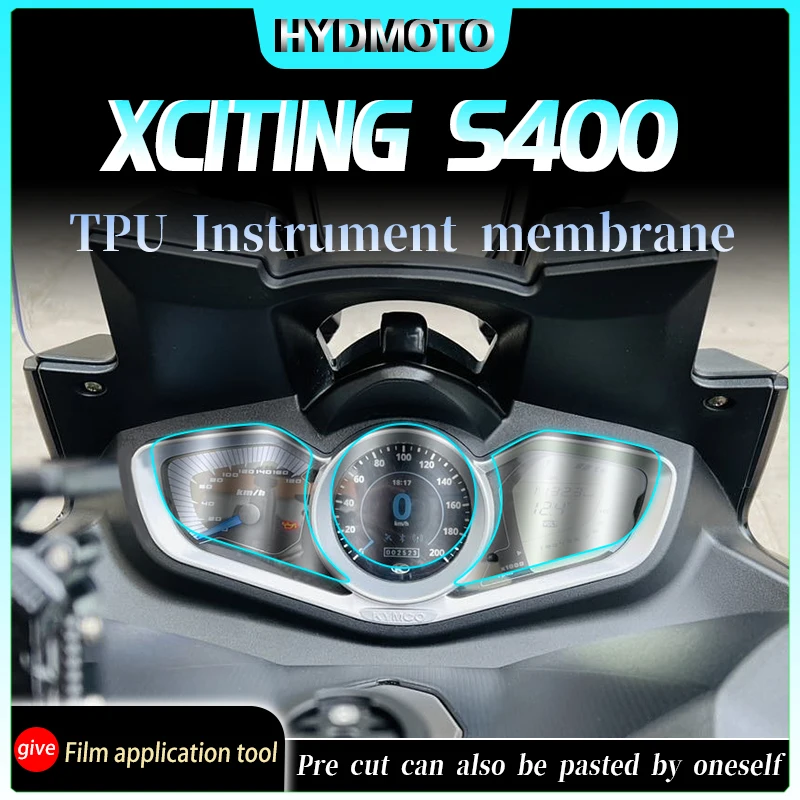 For Kymco Xciting S400 Transparent instrument film Headlamp and taillight film waterproof modification accessories