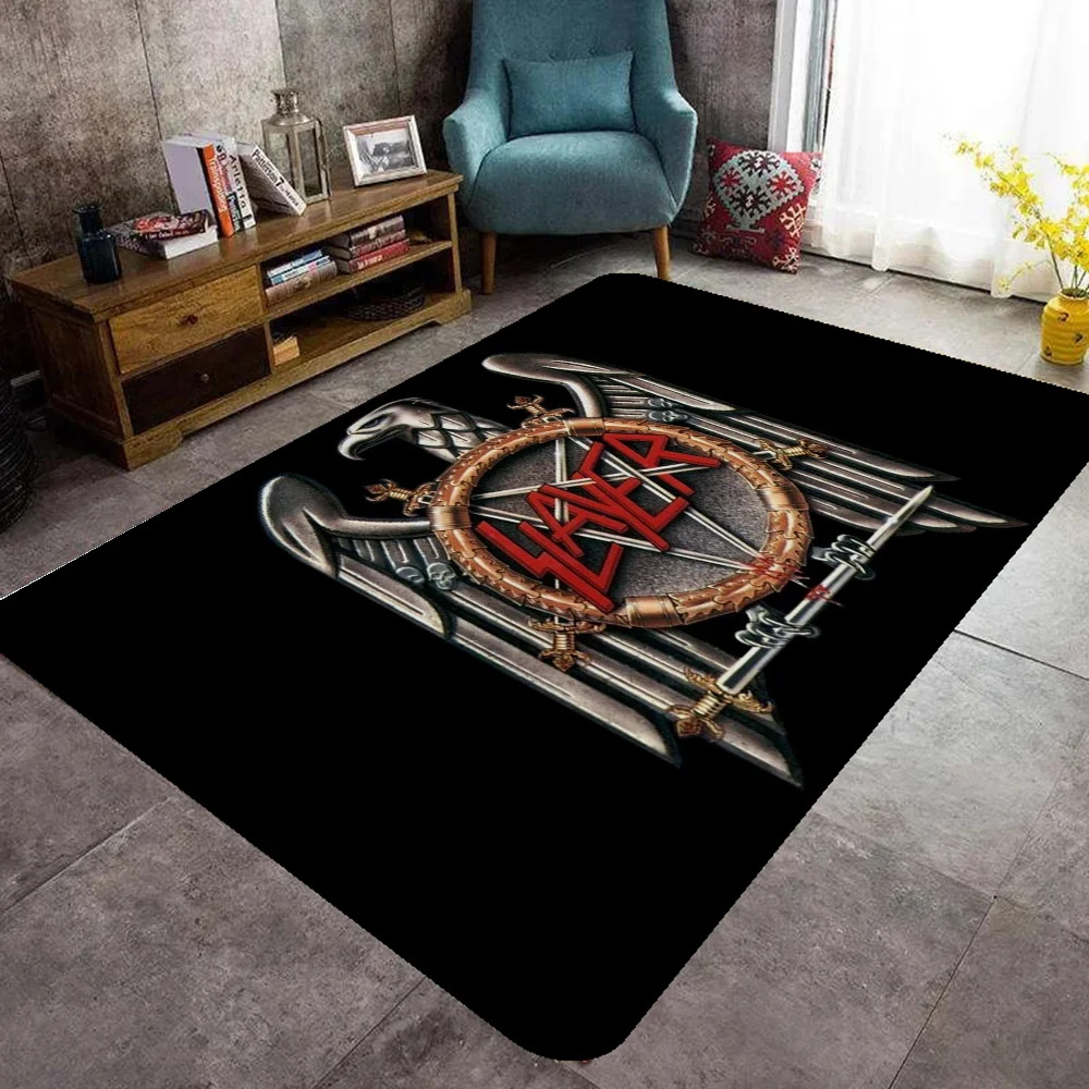 Slayer Heavy Metal Band Music Floor Carpet Anti-slip Absorb Water Long Strip Cushion Bedroon Mat Welcome Rug