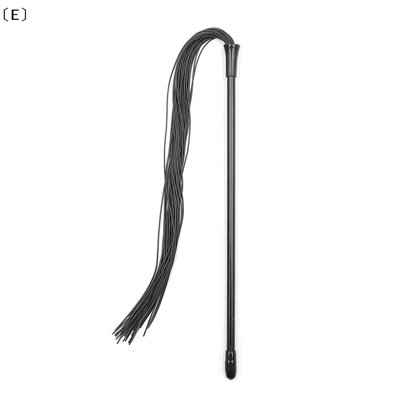 

〔E〕High Quality Silicone Whip Racing Riding Crop Party Flogger Hand Cuffs Queen Black Horse Riding Whip〔Winter5〕