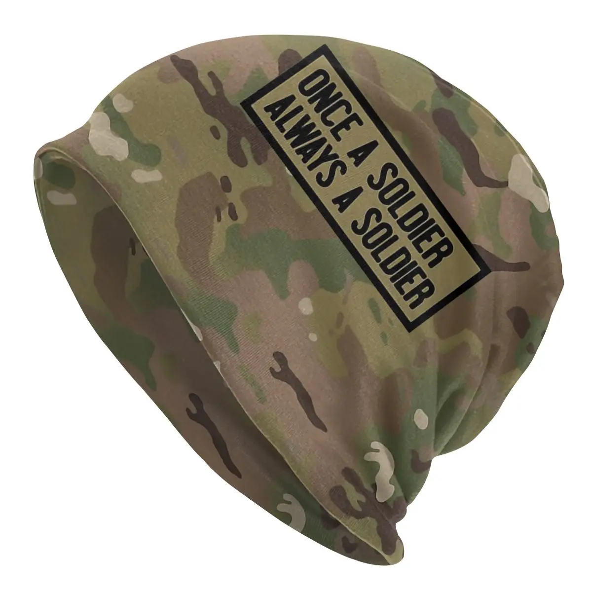 

Always A Soldier Pure Camo Camouflage Army Unisex Bonnet Thin Cycling Hats Double Layer Hat Breathable Caps